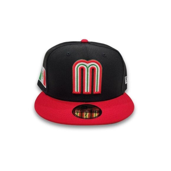 New Era 59FIFTY Black Mexico Red/Beige 2023 World Baseball Classic‎ Nwt - Picture 4 of 7